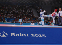 Bakı 2015 I Avropa Oyunları çərçivəsində taekvondo yarışları. Azərbaycan, 16 iyun 2015